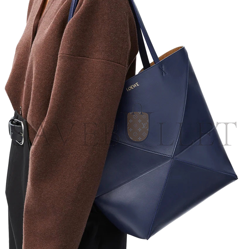 L0ew* medium puzzle fold tote in shiny calfskin a657g50x01 06 (31.5*25.5*14.5cm)